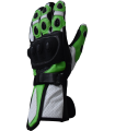 TRAX Gloves SLG-3334 Full Leather Black/Green/White